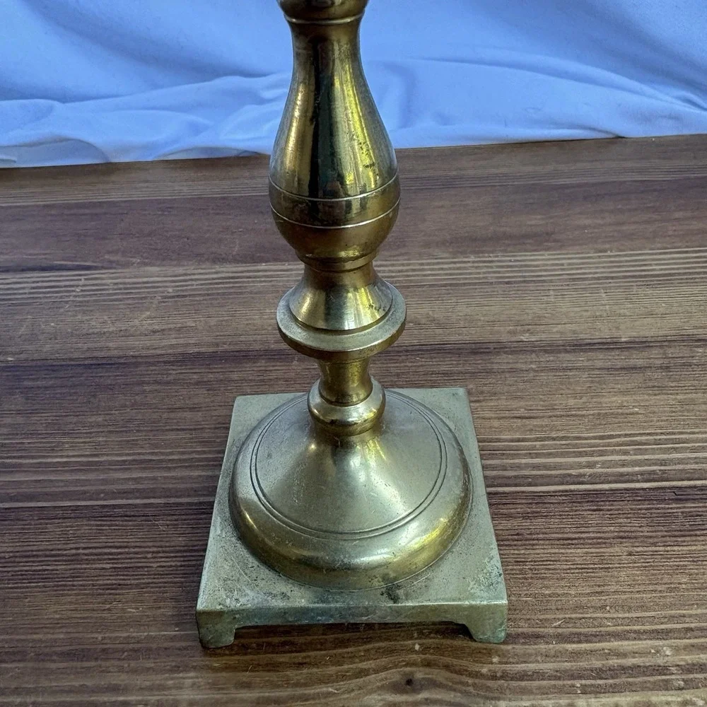 Vintage Solid Brass Candlestick Holder 8
